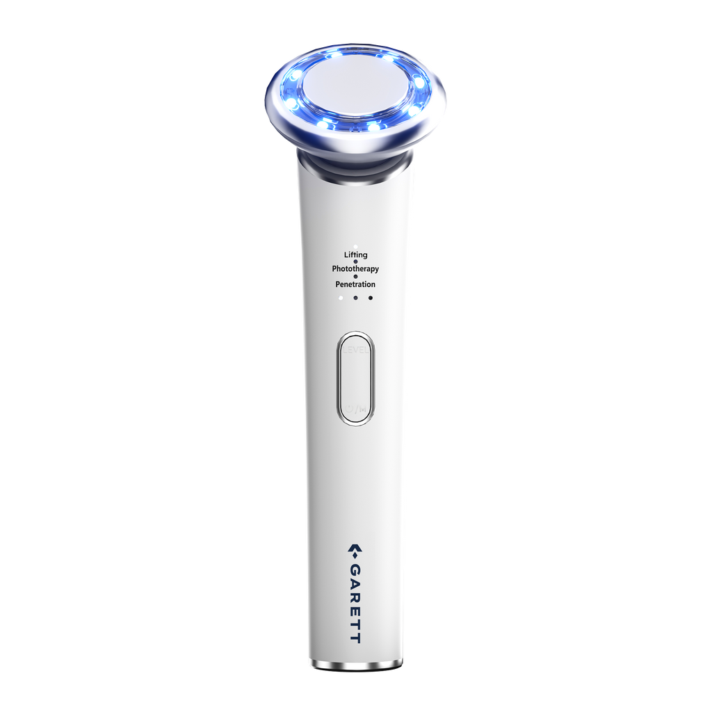 Appareil de mésothérapie sans aiguille Bright Skin, tête LED allumée, vue de face