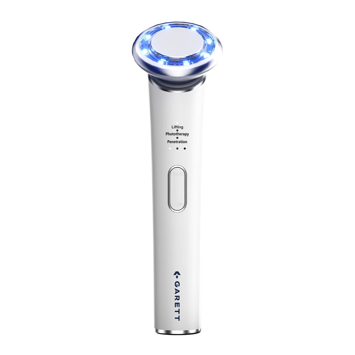 Appareil de mésothérapie sans aiguille Bright Skin, tête LED allumée, vue de face