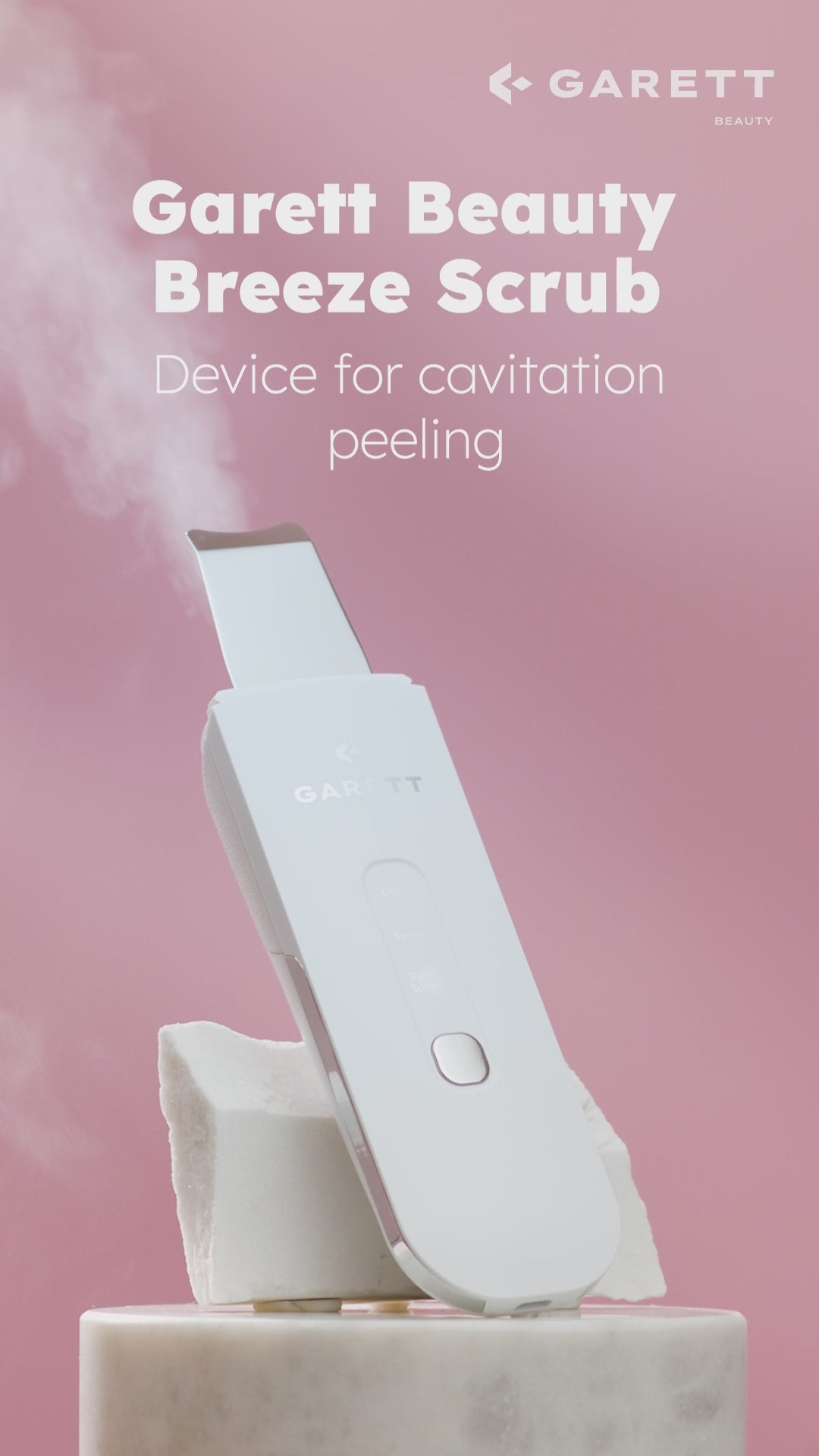 Spatule ultrasonique peeling visage Breeze Scrub — avec vapeur